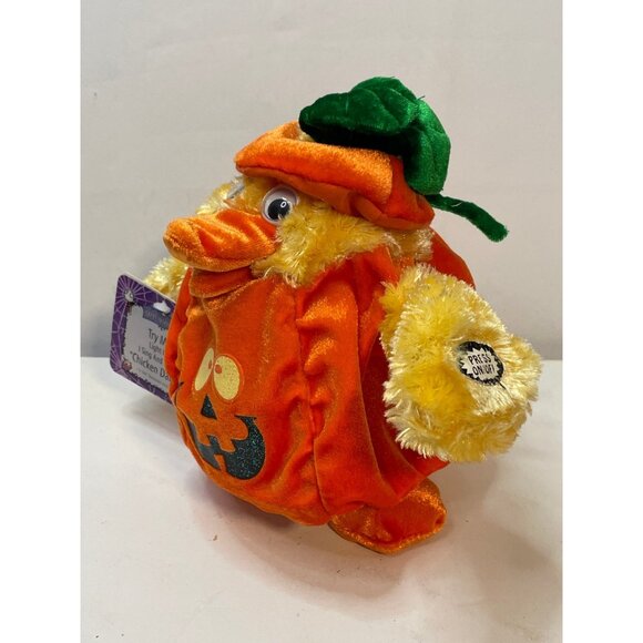 Dan Dee Happy Halloween Chicken Dance pumpkin duck 8" not working yellow orange - Picture 5 of 13